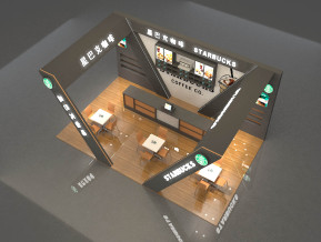 星巴克咖啡展览模型