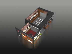 来来食品展台模型