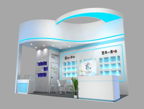 弧形18平展位模型