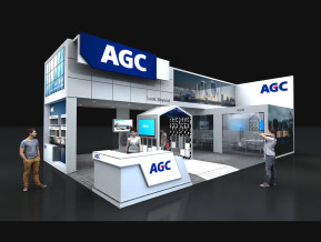 AGC玻璃展台模型