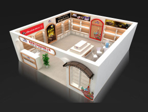 红场食品展览模型