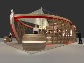 火船咖啡展览模型