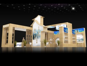 趵突泉糖酒会新中式展览模型