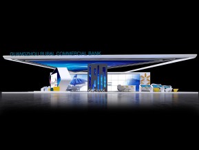 广州农商银行广交会金融展览展示展台模型