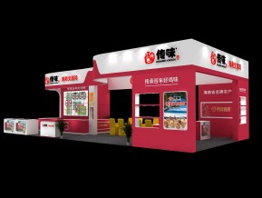 传味展览展台模型