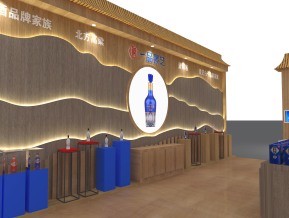 景芝酒业展台展览模型