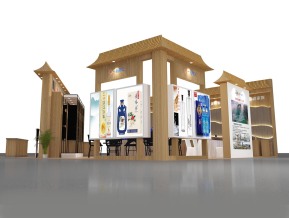 景芝酒业展台展览模型