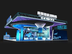 陆海新通道展览模型