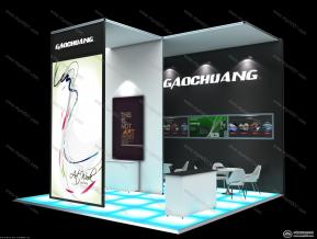 型材展台3D模型效果图
