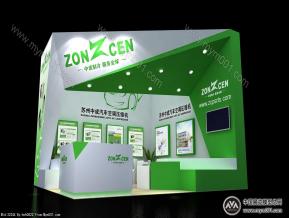 两面开口汽配展 3D模型