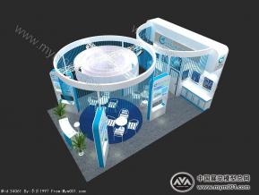 巴山展台3D模型效果图