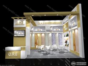 ORE石材展台模型图片