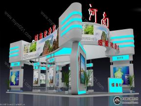 河南旅游展台模型图片