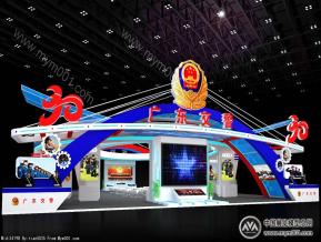 广东交警展览模型效果图