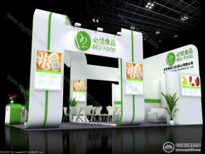必优食品展览模型图片