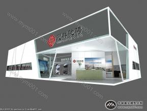 2018冠群驰骋-金融交易展台3D设计方案