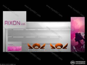 rixon皮革展台模型图片