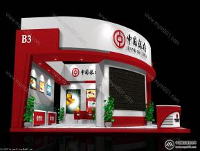 中国银行展览模型图片