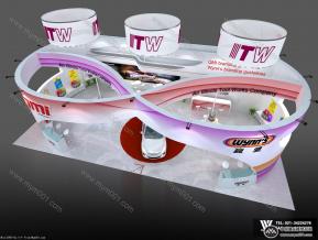 ITW汽车美容展览台模型图片