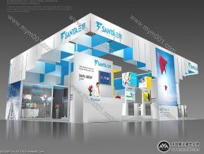 三特展台模型效果图