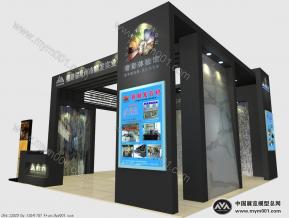 顺发石材展台模型效果图