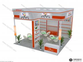 鸿盛展台模型图片