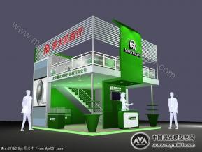 蒙太因双层展台模型效果图