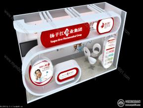 扬子江医药展台模型图片