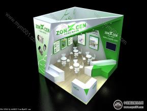 两面开口汽配展 3D模型