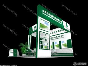沃华生物展台模型图片