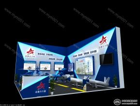 总参六十所展台模型图片