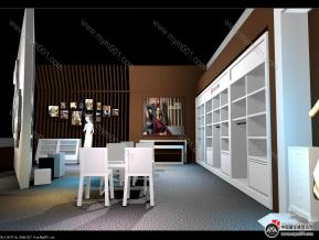 洁丽雅家纺展台模型图片