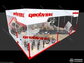 现代简洁自行车展位