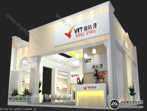 维拓漆展台3D模型效果图