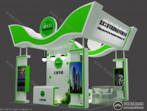 工信节联奶业展台模型图片