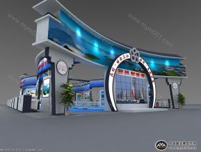 五联旅游展台模型