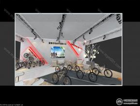 现代简洁自行车展位