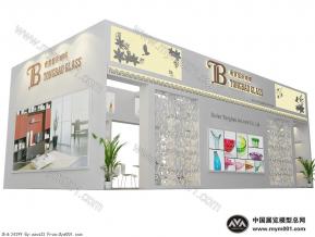 通宝艺术玻璃展台模型图片