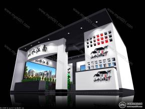 山水江南展览模型图片