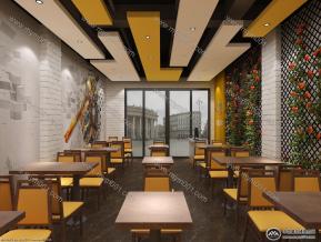 六福冒菜餐馆3D模型效果图