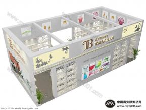通宝艺术玻璃展台模型图片