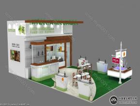 巴特哈斯啤酒展台模型图片