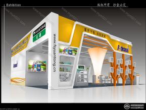 元通展台模型效果图
