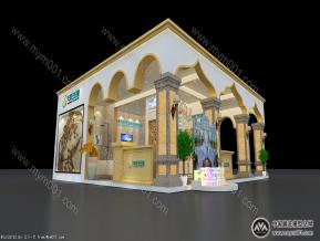 天玖石业展览展示展台模型