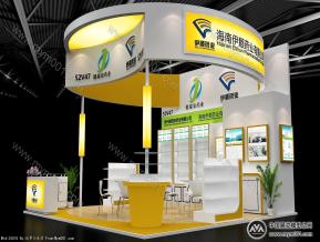 海南伊顺药业展台模型图片