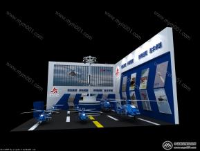 总参六十所展台模型图片