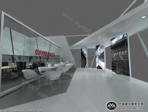 2018冠群驰骋-金融交易展台3D设计方案