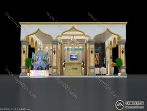 天玖石业展览展示展台模型