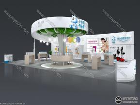 小白熊婴童展台3D模型图片