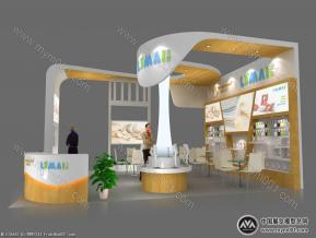 力麦婴童展台模型图片